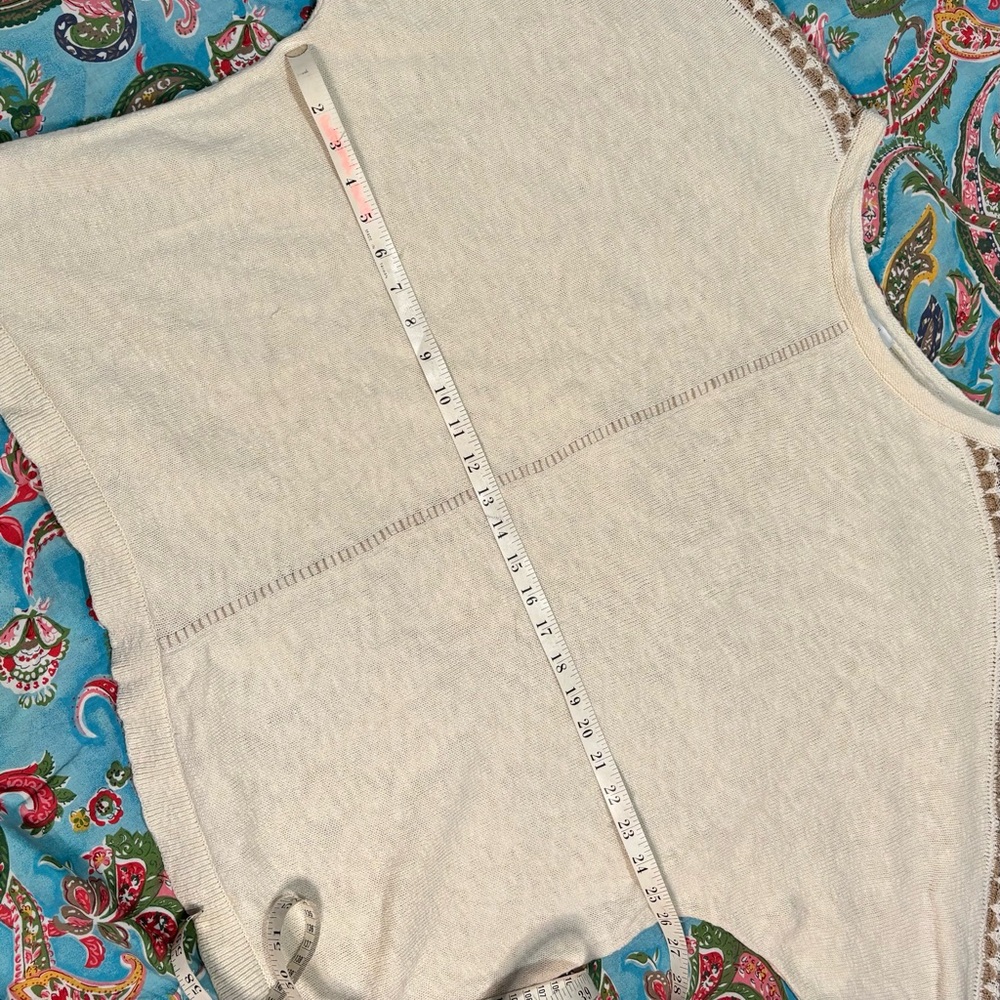 JJILL cotton PLUS SIZE dolman sleeve CROCHET long sleeve TOP cotton size 2x - Picture 6 of 8